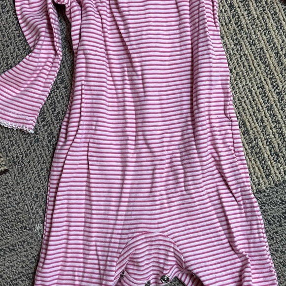 Ralph Lauren pink striped and ruffled onesie - Picture 3 of 4